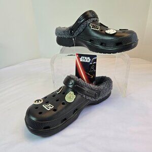 DISNEY Star Wars Clogs - Removable Fleece Lining & Charms with Strap Sz: 8.5/9.5